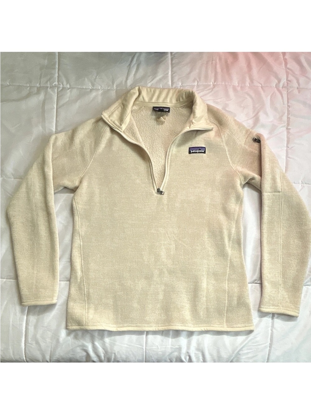 Patagonia Cream Half-Zip Fleece Pullover